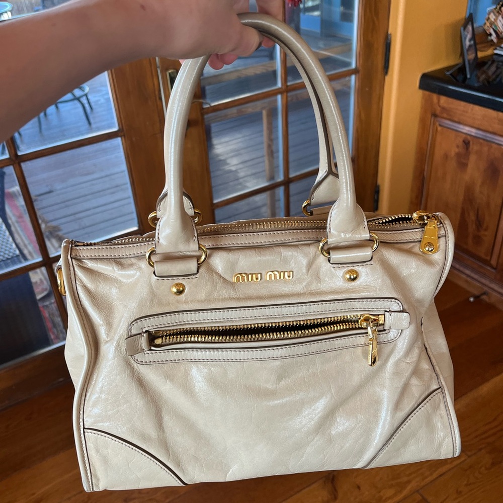 Beige MIU MIU vintage bag unique rare